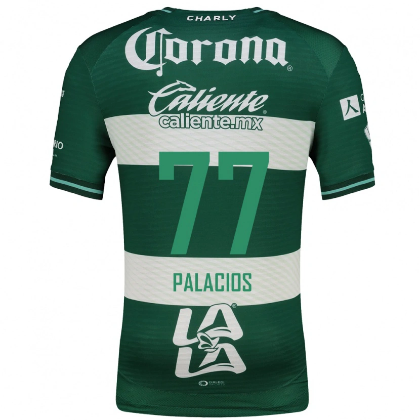 Danxen Mulher Camisola Kevin Palacios #77 Verde Branco Principal 2026/27 Camisa
