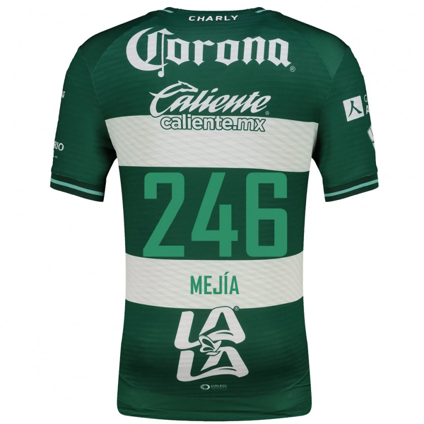 Danxen Mulher Camisola Diego Mejía #246 Verde Branco Principal 2026/27 Camisa