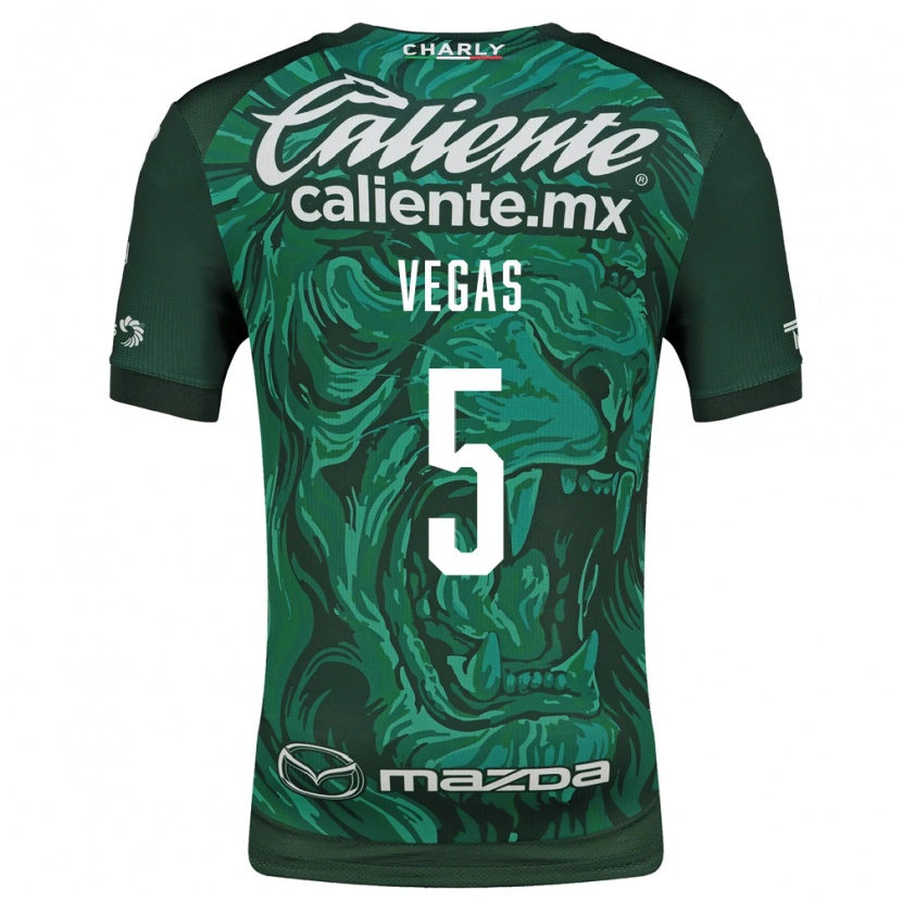 Danxen Mulher Camisola Sebastián Vegas #5 Verde Preto Principal 2026/27 Camisa