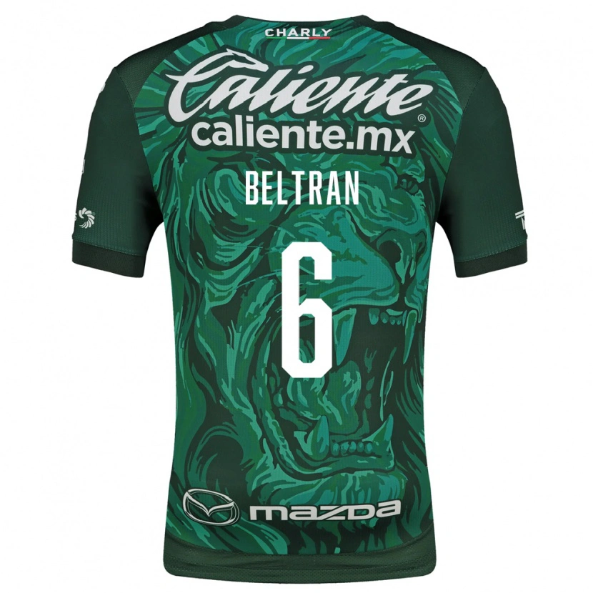 Danxen Mulher Camisola Fernando Beltrán #6 Verde Preto Principal 2026/27 Camisa