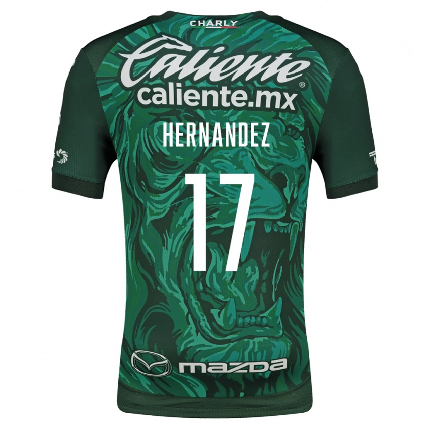 Danxen Mulher Camisola Daniel Hernández #17 Verde Preto Principal 2026/27 Camisa
