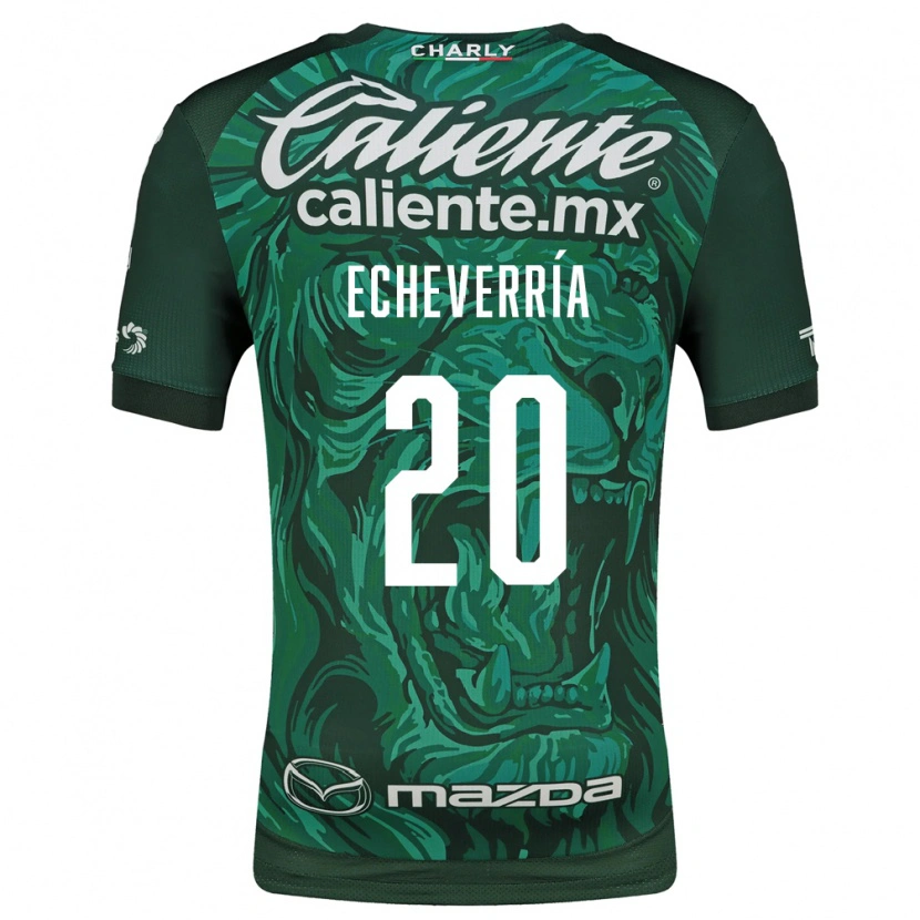 Danxen Mulher Camisola Rodrigo Echeverría #20 Verde Preto Principal 2026/27 Camisa