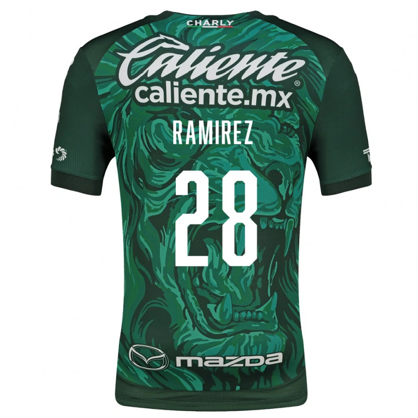 Danxen Mulher Camisola David Ramírez #28 Verde Preto Principal 2026/27 Camisa