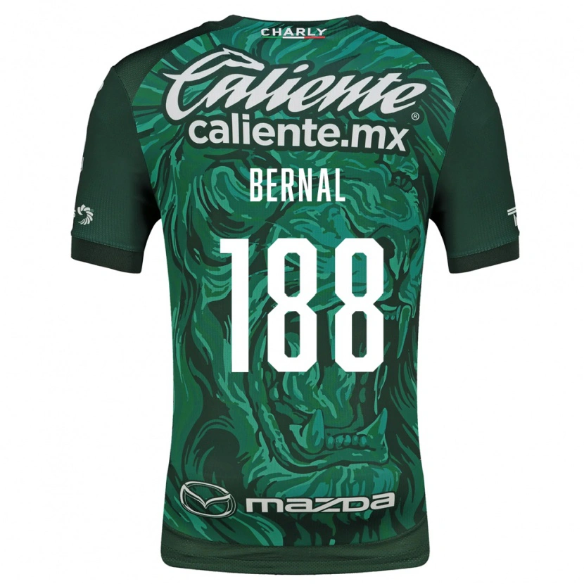 Danxen Mulher Camisola Juan Bernal #188 Verde Preto Principal 2026/27 Camisa