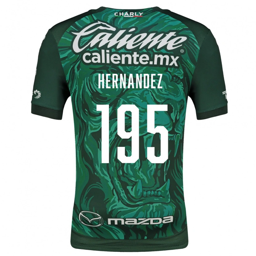 Danxen Mulher Camisola Fernando Hernández #195 Verde Preto Principal 2026/27 Camisa