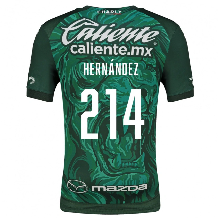 Danxen Mulher Camisola Iván Hernández #214 Verde Preto Principal 2026/27 Camisa