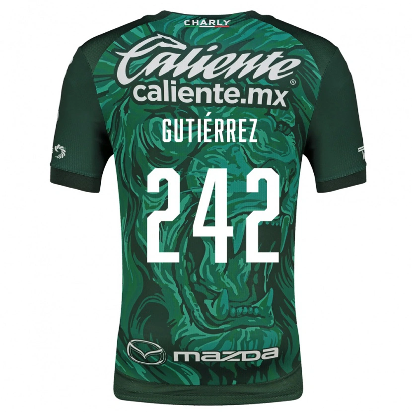 Danxen Mulher Camisola Daniel Gutiérrez #242 Verde Preto Principal 2026/27 Camisa
