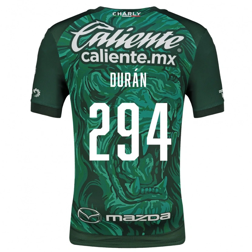 Danxen Mulher Camisola Diego Durán #294 Verde Preto Principal 2026/27 Camisa