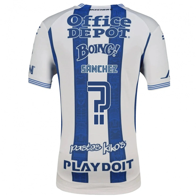 Danxen Mulher Camisola Leonardo Sánchez #0 Branco Azul Marinho Principal 2026/27 Camisa