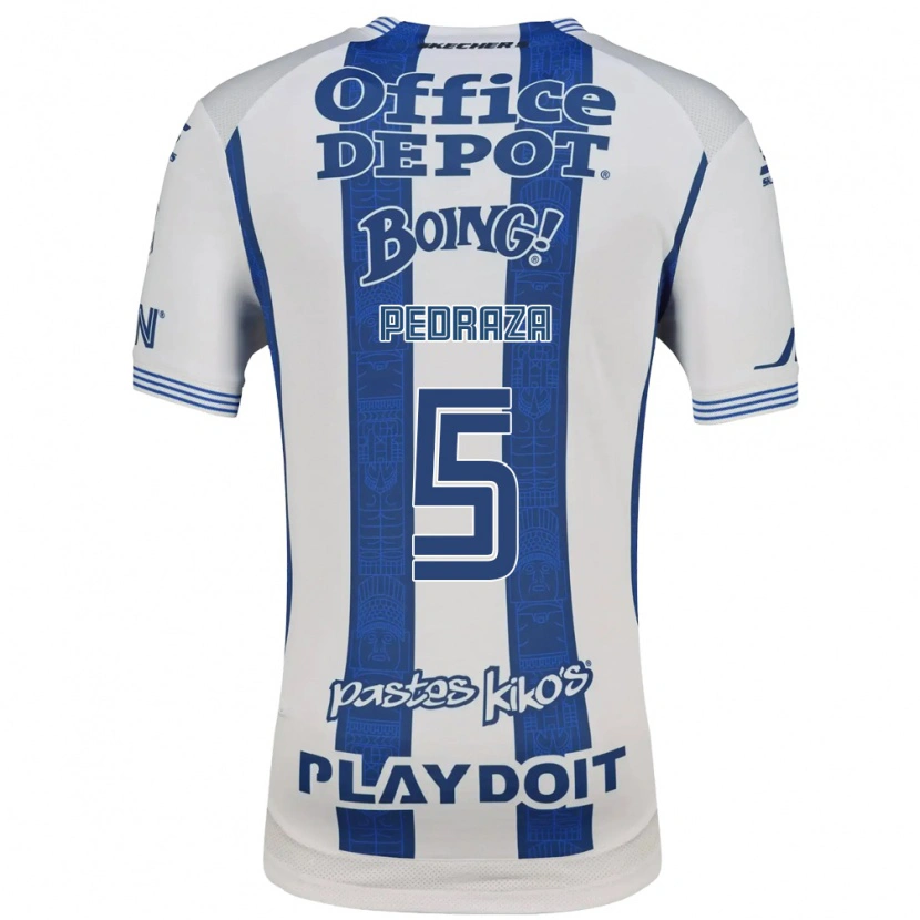 Danxen Mulher Camisola Pedro Pedraza #5 Branco Azul Marinho Principal 2026/27 Camisa