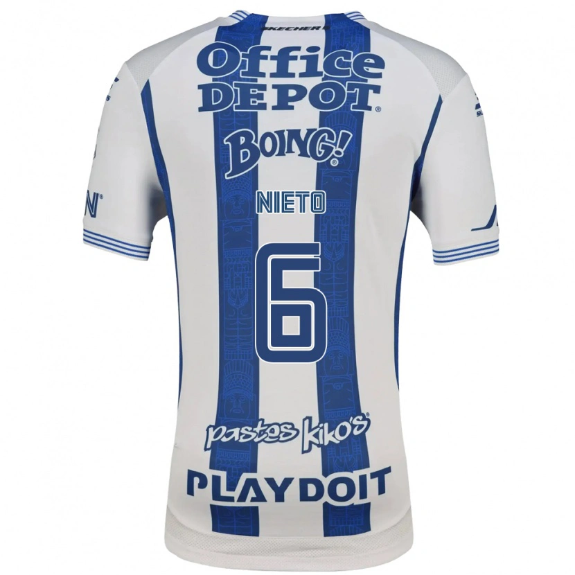 Danxen Mulher Camisola Karla Nieto #6 Branco Azul Marinho Principal 2026/27 Camisa