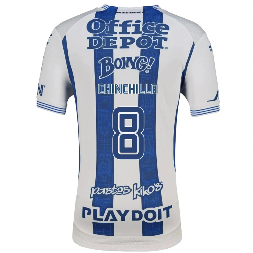Danxen Mulher Camisola Priscila Chinchilla #8 Branco Azul Marinho Principal 2026/27 Camisa