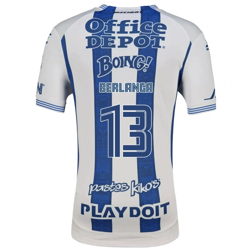 Danxen Mulher Camisola Jorge Berlanga #13 Branco Azul Marinho Principal 2026/27 Camisa
