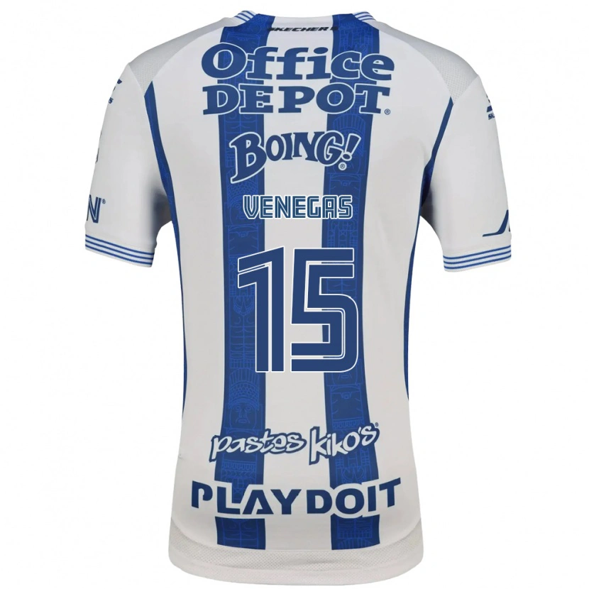 Danxen Mulher Camisola Francisco Venegas #15 Branco Azul Marinho Principal 2026/27 Camisa