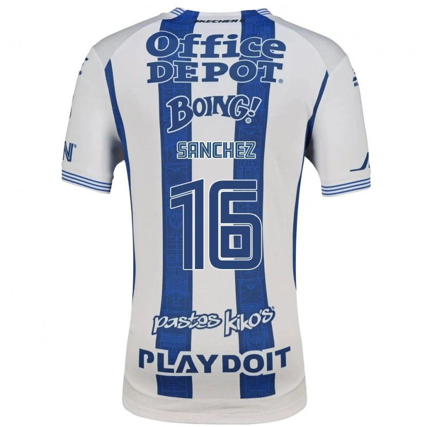 Danxen Mulher Camisola Vanessa Sanchez #16 Branco Azul Marinho Principal 2026/27 Camisa