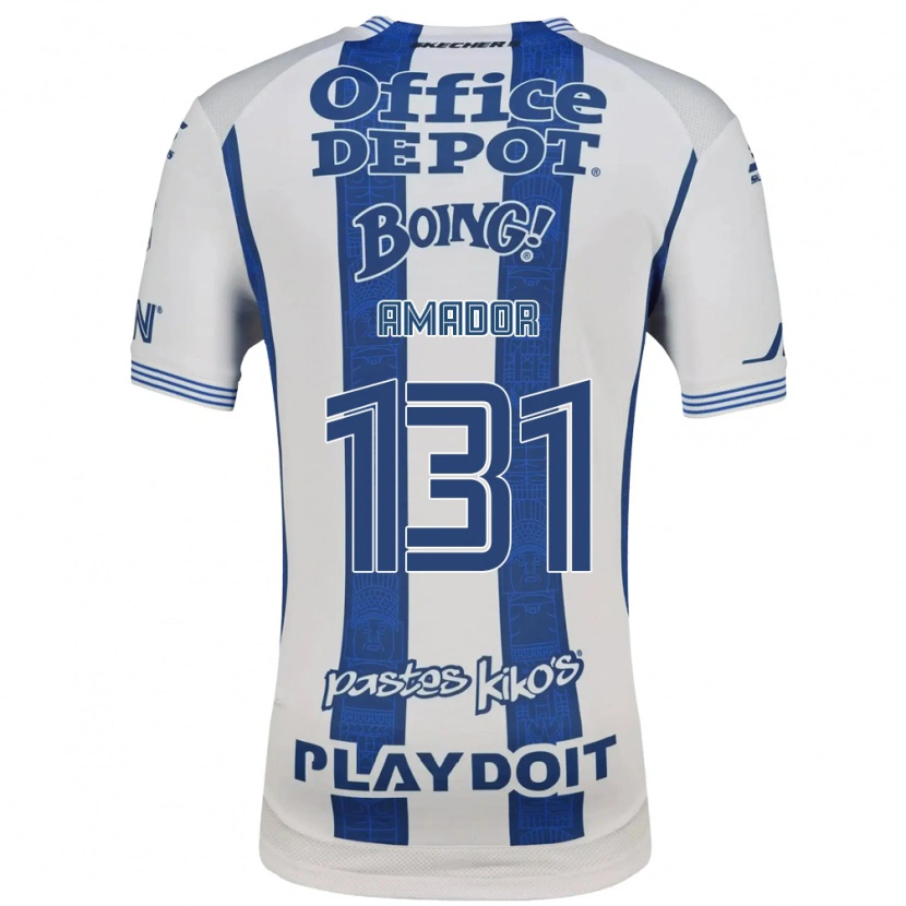 Danxen Mulher Camisola Santiago Amador #131 Branco Azul Marinho Principal 2026/27 Camisa