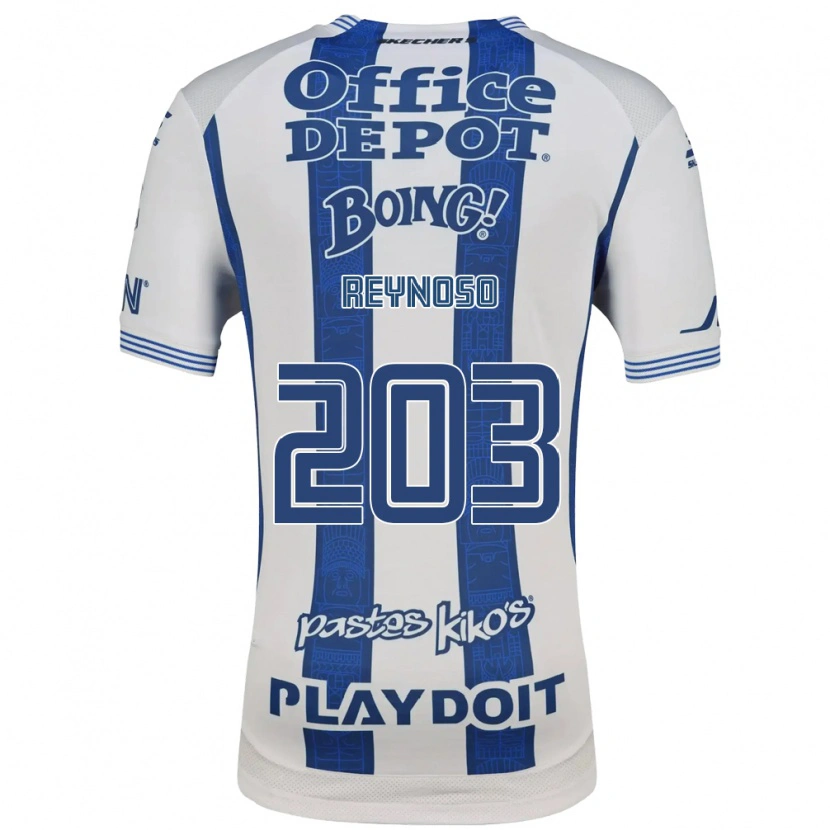 Danxen Mulher Camisola Braulio Reynoso #203 Branco Azul Marinho Principal 2026/27 Camisa