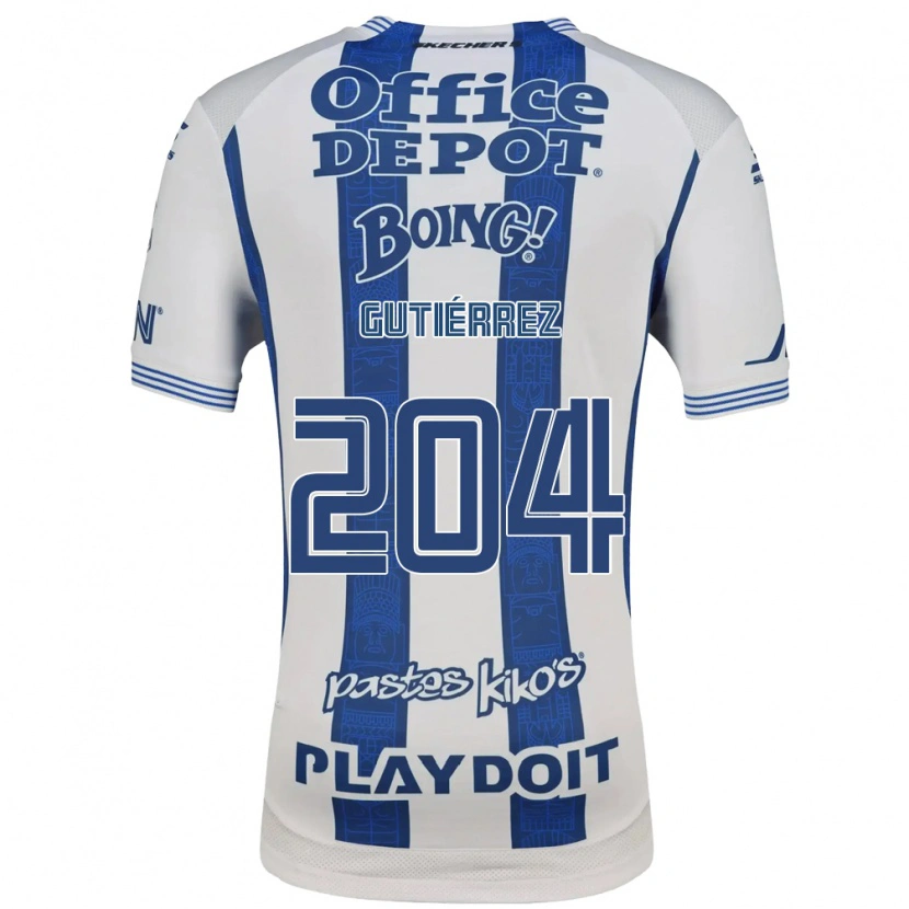 Danxen Mulher Camisola Saúl Gutiérrez #204 Branco Azul Marinho Principal 2026/27 Camisa