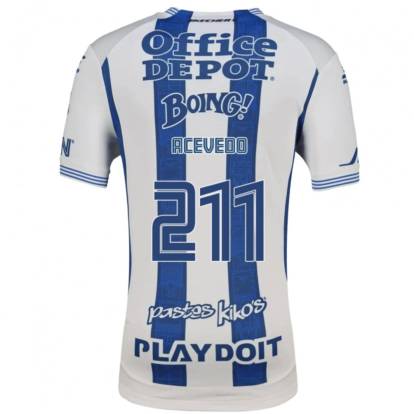 Danxen Mulher Camisola Gerardo Acevedo #211 Branco Azul Marinho Principal 2026/27 Camisa
