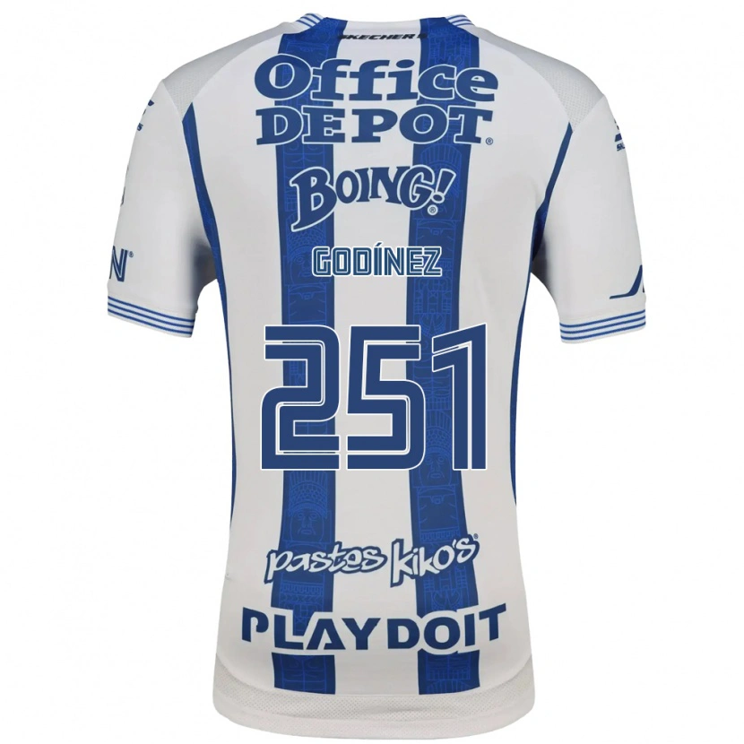 Danxen Mulher Camisola Daniel Godínez #251 Branco Azul Marinho Principal 2026/27 Camisa