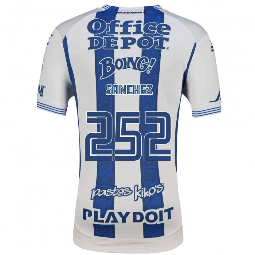 Danxen Mulher Camisola Eliud Sánchez #252 Branco Azul Marinho Principal 2026/27 Camisa