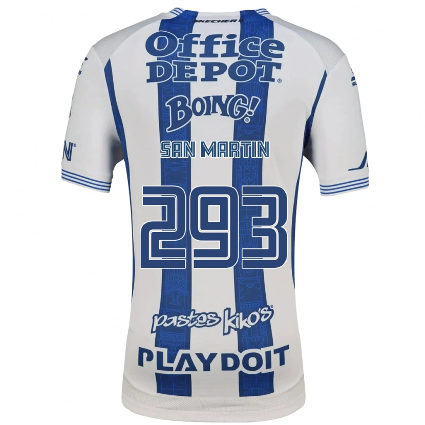 Danxen Mulher Camisola Uziel San Martín #293 Branco Azul Marinho Principal 2026/27 Camisa