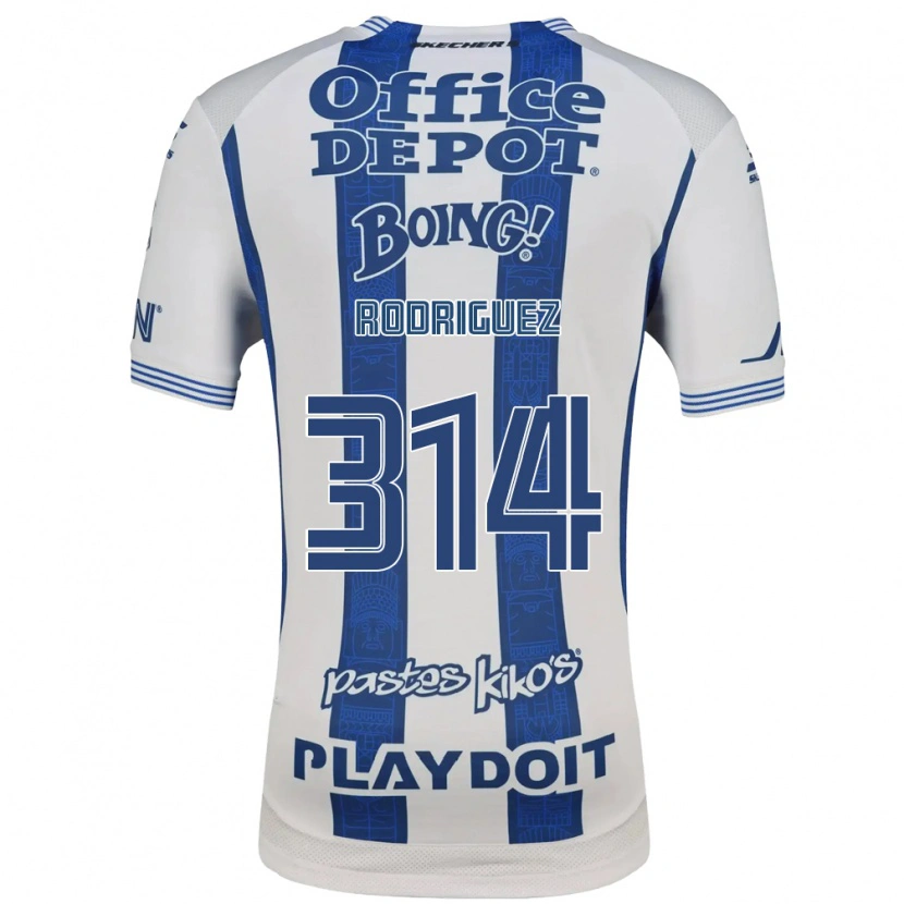 Danxen Mulher Camisola Alan Rodríguez #314 Branco Azul Marinho Principal 2026/27 Camisa