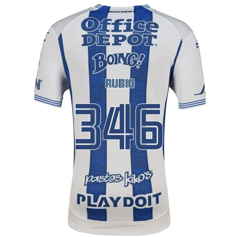 Danxen Mulher Camisola Mateo Rubio #346 Branco Azul Marinho Principal 2026/27 Camisa