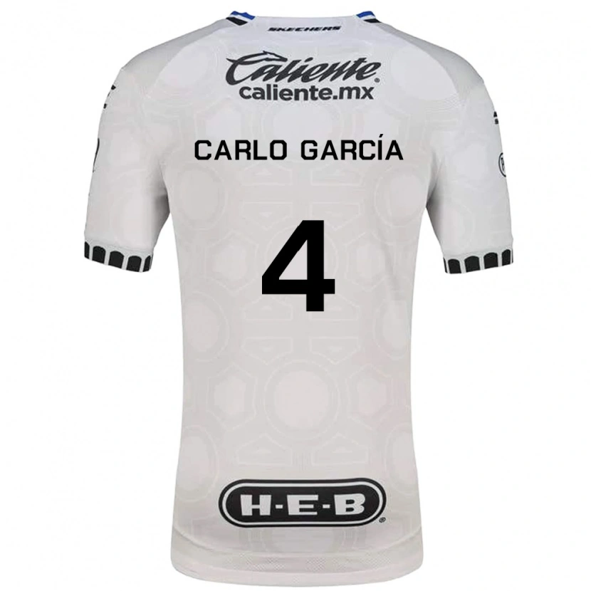 Danxen Mulher Camisola Carlo García #4 Branco Preto Azul Principal 2026/27 Camisa