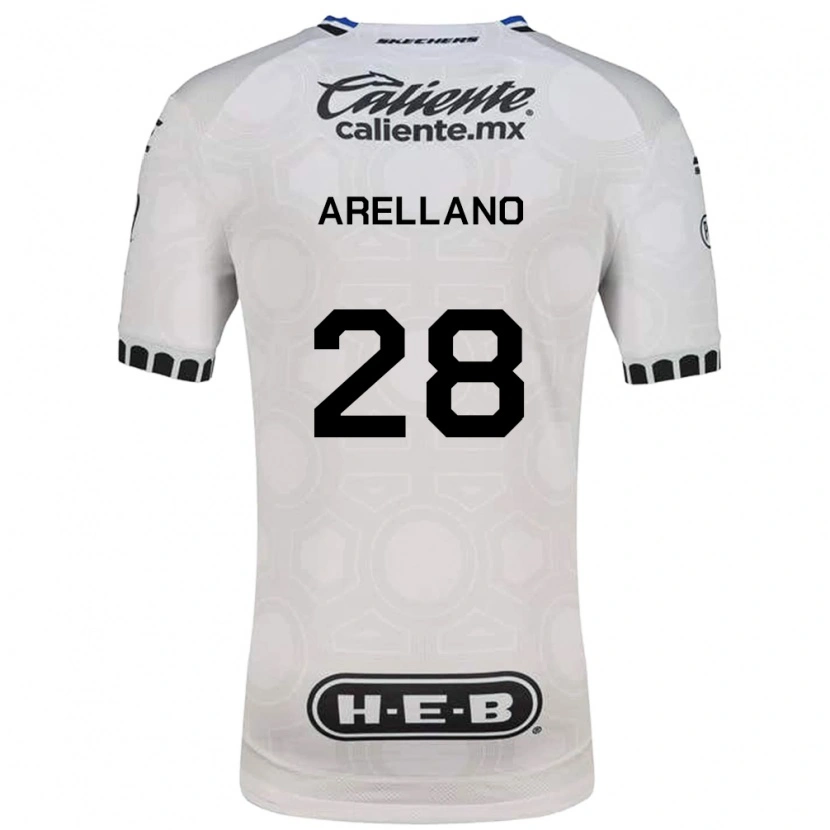 Danxen Mulher Camisola Jesús Arellano #28 Branco Preto Azul Principal 2026/27 Camisa