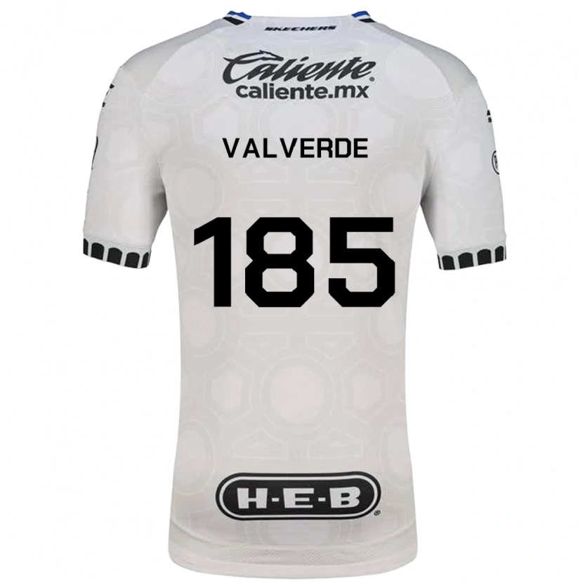 Danxen Mulher Camisola Luis Valverde #185 Branco Preto Azul Principal 2026/27 Camisa