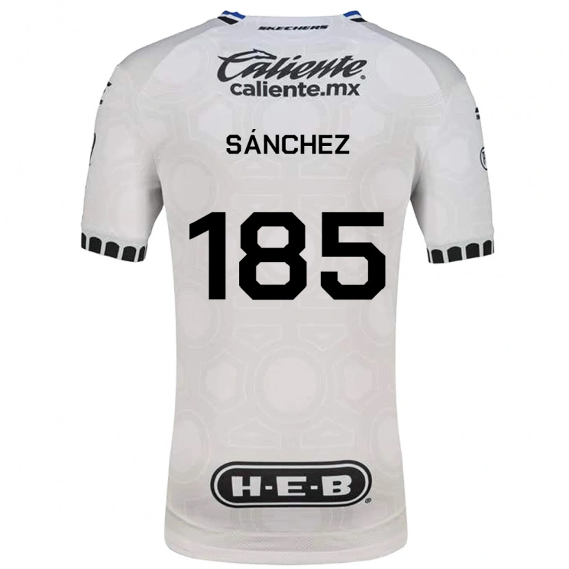 Danxen Mulher Camisola Saúl Sánchez #185 Branco Preto Azul Principal 2026/27 Camisa