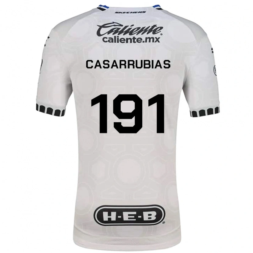 Danxen Mulher Camisola Aaron Casarrubias #191 Branco Preto Azul Principal 2026/27 Camisa