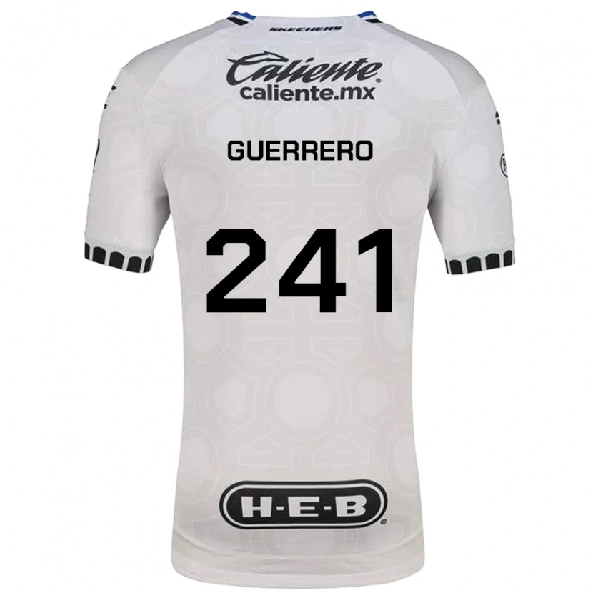 Danxen Mulher Camisola Emiliano Guerrero #241 Branco Preto Azul Principal 2026/27 Camisa