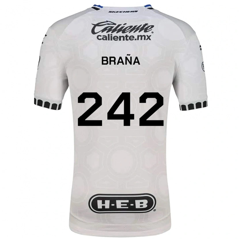 Danxen Mulher Camisola Armando Braña #242 Branco Preto Azul Principal 2026/27 Camisa