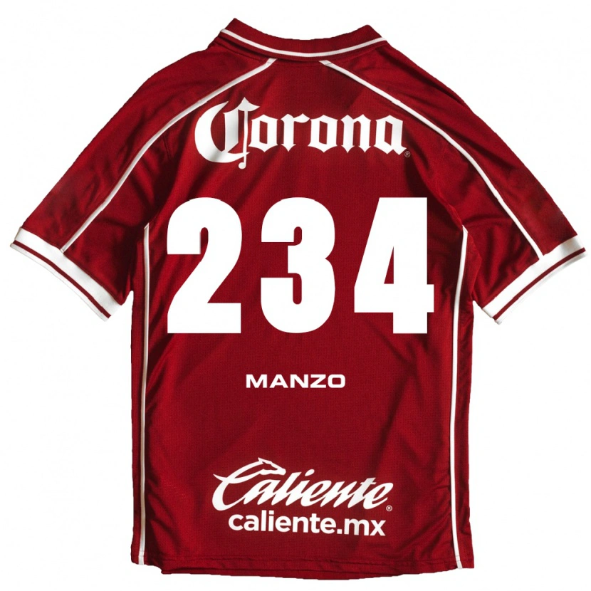 Danxen Mulher Camisola Sergio Manzo #234 Branco Vermelho Principal 2026/27 Camisa