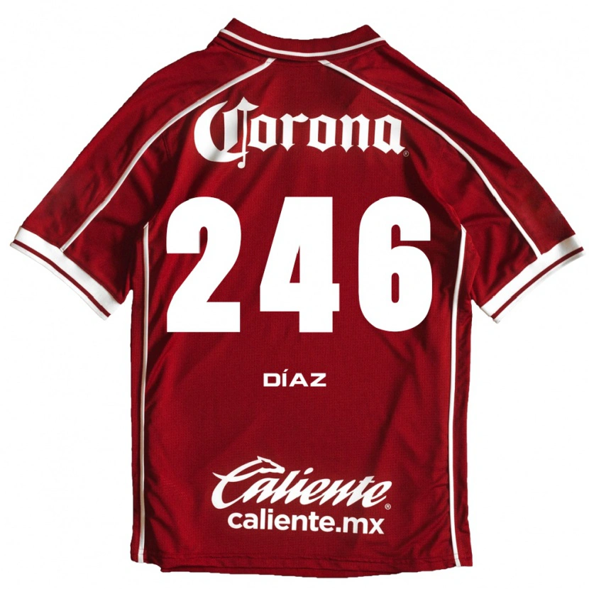 Danxen Mulher Camisola César Díaz #246 Branco Vermelho Principal 2026/27 Camisa