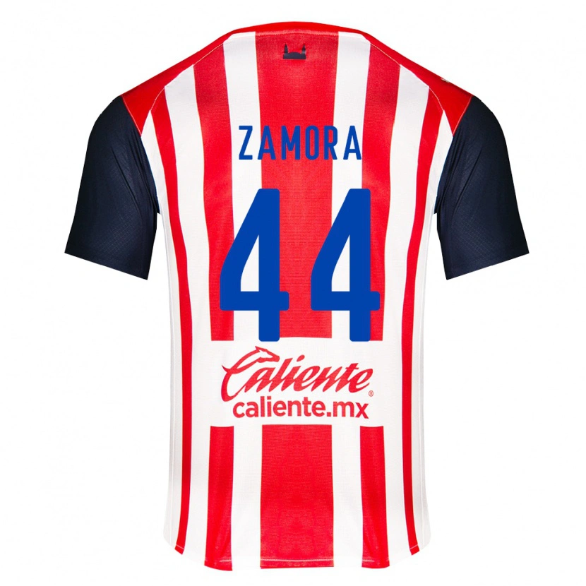 Danxen Mulher Camisola Saúl Zamora #44 Vermelho Preto Branco Principal 2026/27 Camisa