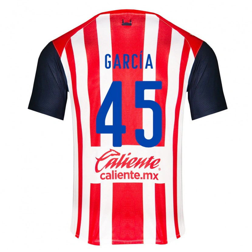 Danxen Mulher Camisola Eduardo García #45 Vermelho Preto Branco Principal 2026/27 Camisa