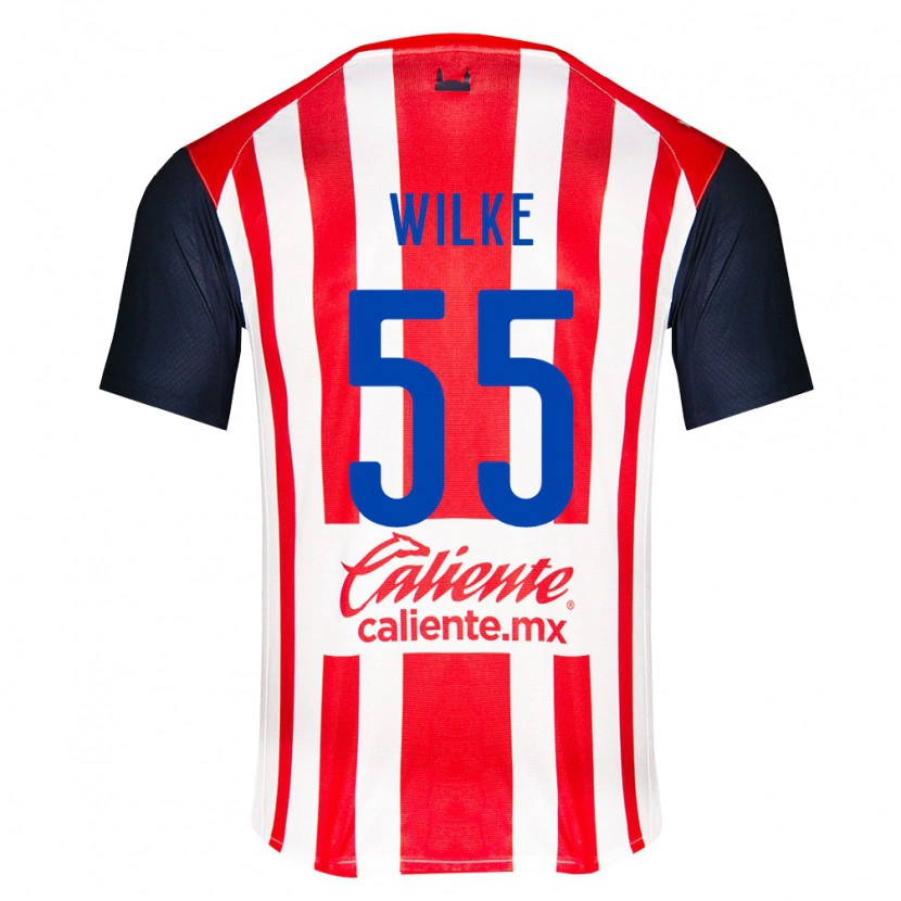 Danxen Mulher Camisola Teun Wilke #55 Vermelho Preto Branco Principal 2026/27 Camisa