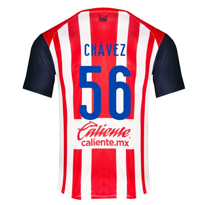 Danxen Mulher Camisola Ángel Chávez #56 Vermelho Preto Branco Principal 2026/27 Camisa