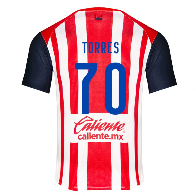 Danxen Mulher Camisola Leo Torres #70 Vermelho Preto Branco Principal 2026/27 Camisa