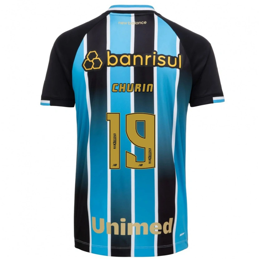 Danxen Mulher Camisola Diego Churin #19 Azul Marrom Preto Principal 2026/27 Camisa