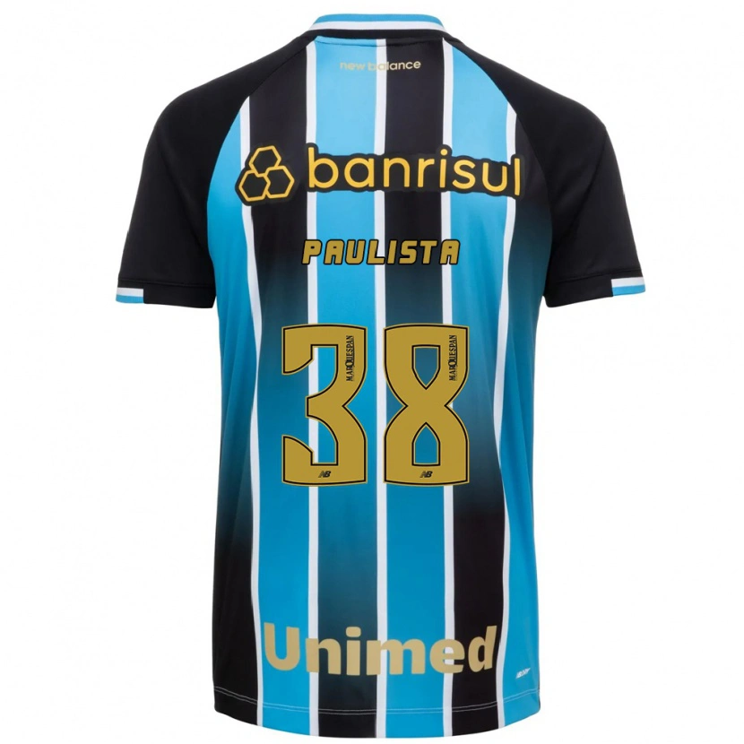 Danxen Mulher Camisola Caio Paulista #38 Azul Marrom Preto Principal 2026/27 Camisa