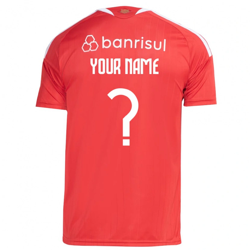 Danxen Mulher Camisola Seu Nome #0 Vermelho Branco Principal 2026/27 Camisa