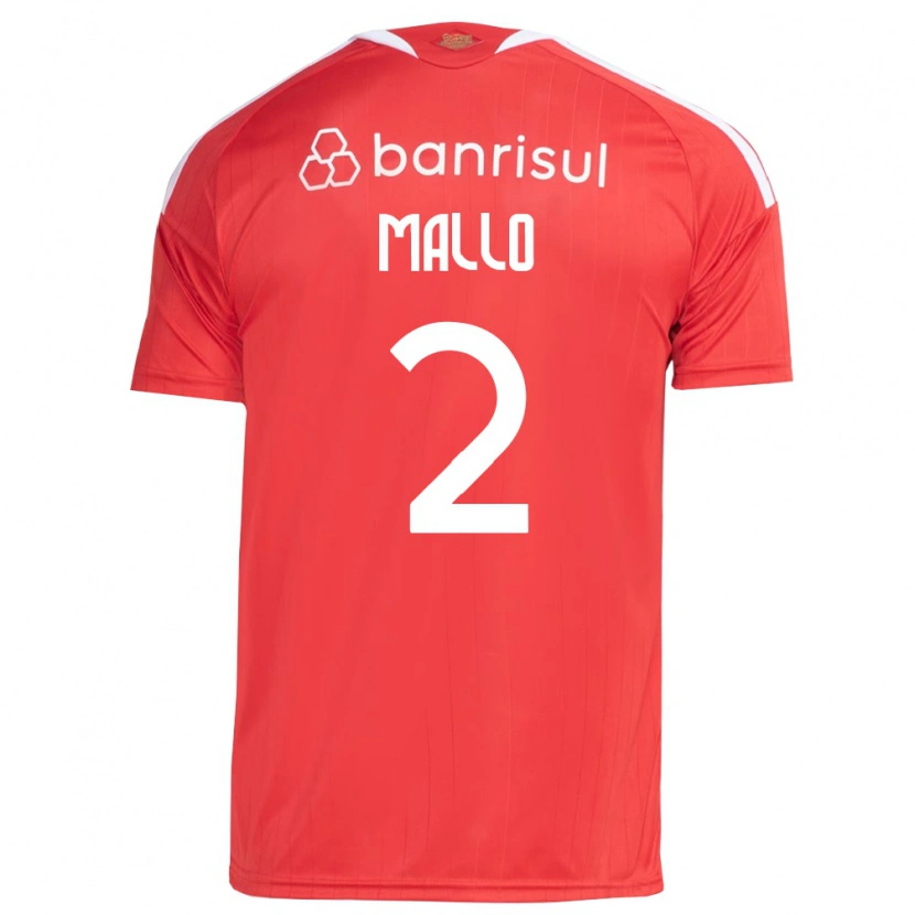 Danxen Mulher Camisola Hugo Mallo #2 Vermelho Branco Principal 2026/27 Camisa