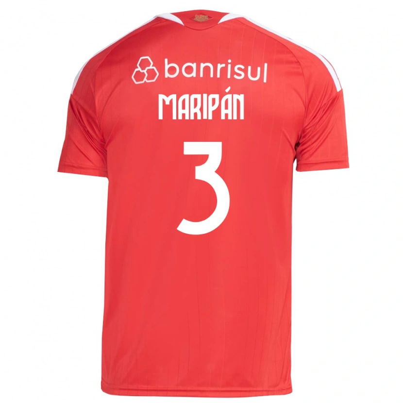 Danxen Mulher Camisola Guillermo Maripán #3 Vermelho Branco Principal 2026/27 Camisa