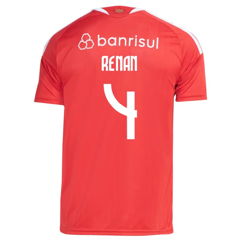 Danxen Mulher Camisola Robert Renan #4 Vermelho Branco Principal 2026/27 Camisa