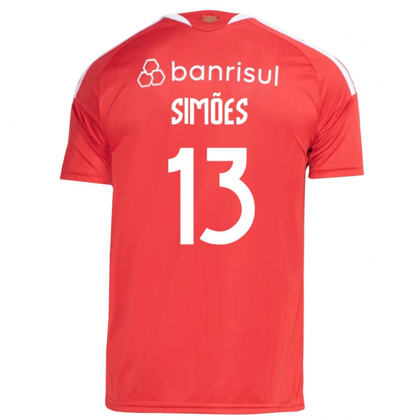 Danxen Mulher Camisola Arthur Simões #13 Vermelho Branco Principal 2026/27 Camisa
