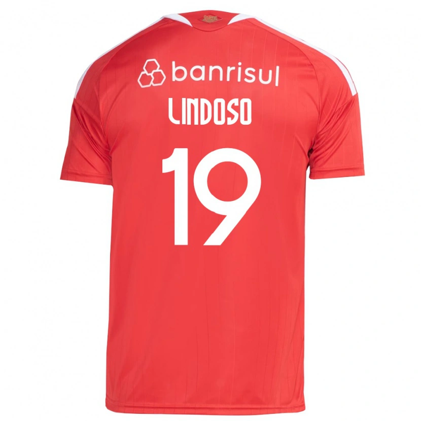 Danxen Mulher Camisola Rodrigo Lindoso #19 Vermelho Branco Principal 2026/27 Camisa